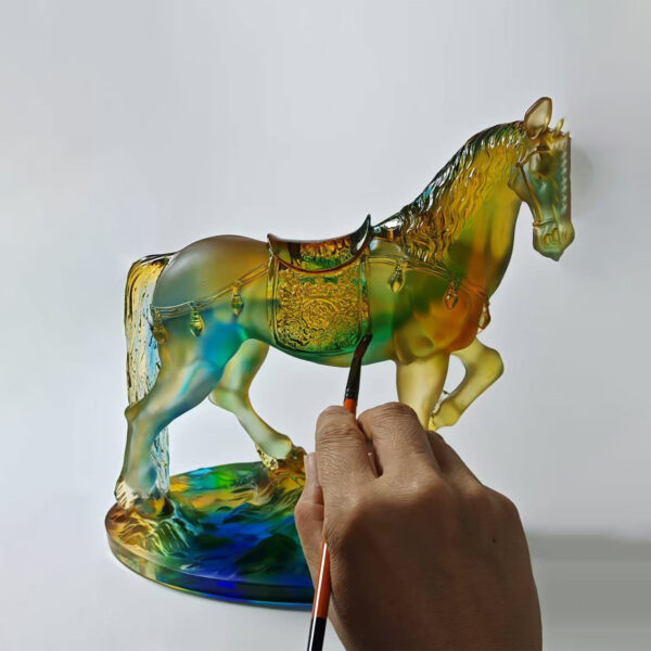 Ancient Glazed Glass “Horse Conquering the Land” – The Legendary Thousand-Mile Steed